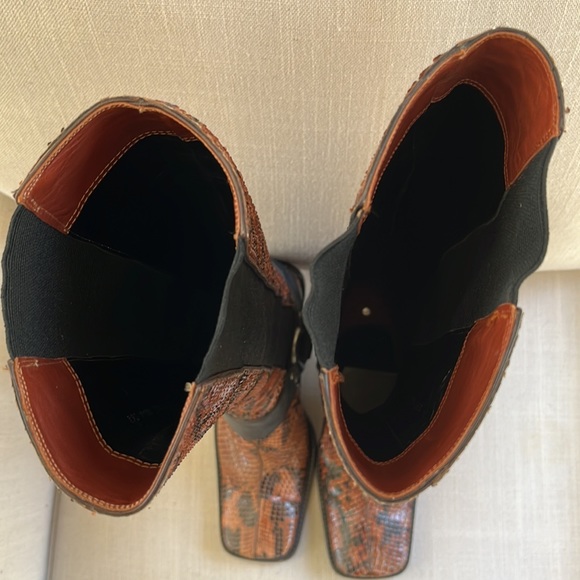 Dolce & Gabbana Genuine Snakeskin Boots Size 37 - Picture 5 of 9